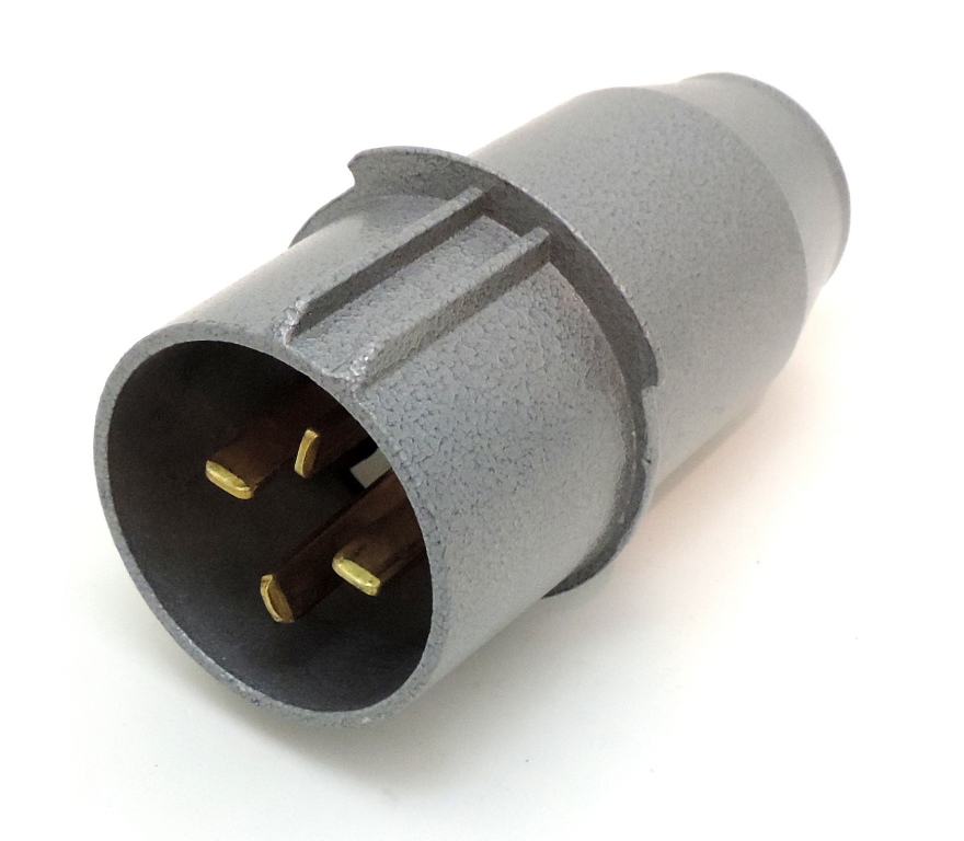 Silová Zástrčka Kovová Ploché Čepy 32A 4P 500V