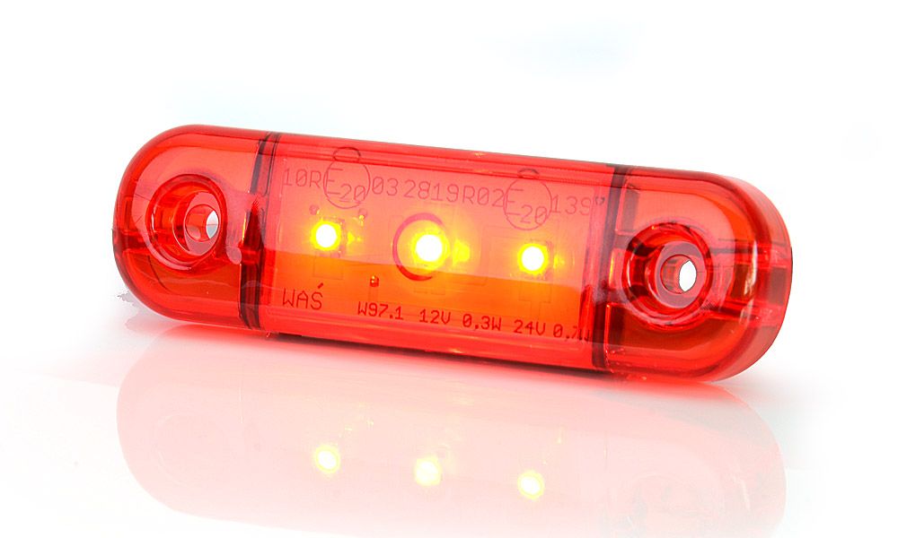 LED pozičné zadné svetlo červené 3LED (709)
