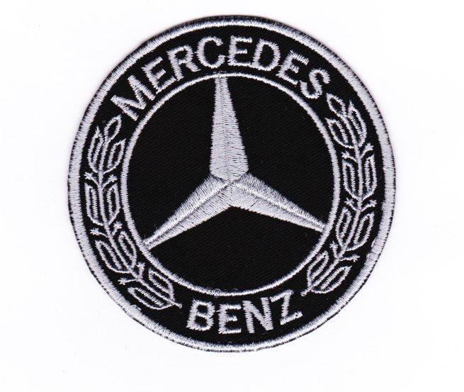 Var Naszywki Mercedes 8 CM czarno- j. szary 1