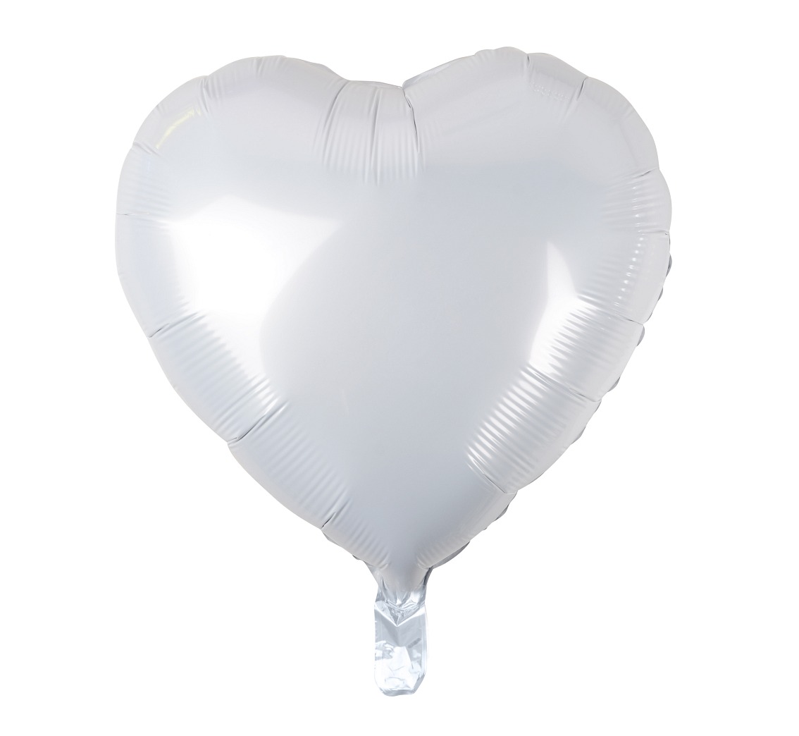 

Balon foliowy 18" Serce Białe Balony Serca