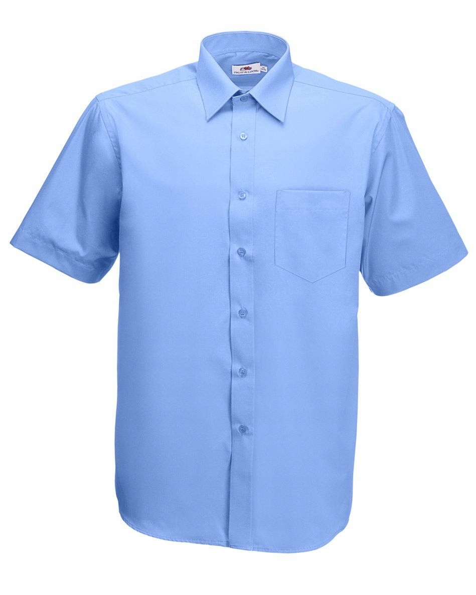 

Men Poplin Short Sleeve Shirt Mid Blue S
