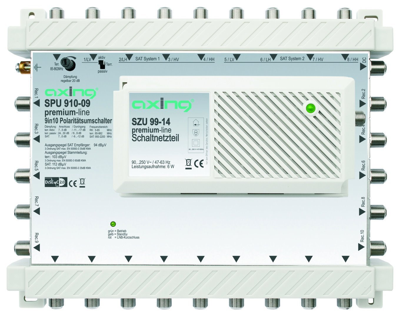 Multipřepínač 9/10 Axing Spu 910-09 Kaskádový