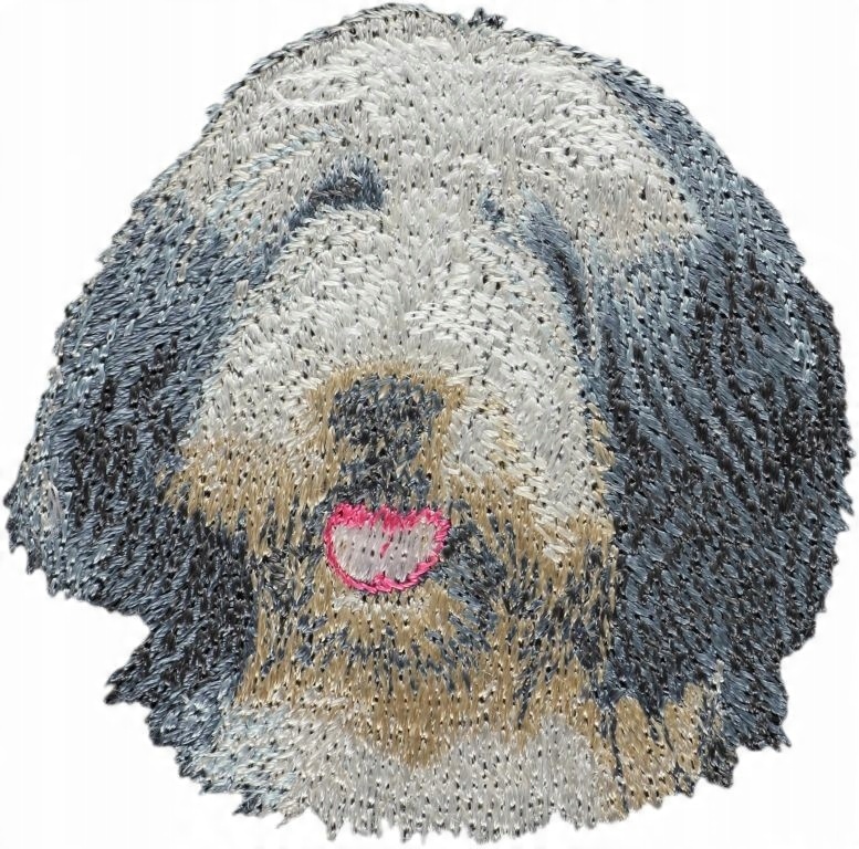 

Bearded Collie Haft Naszywka Przyszywka Łata