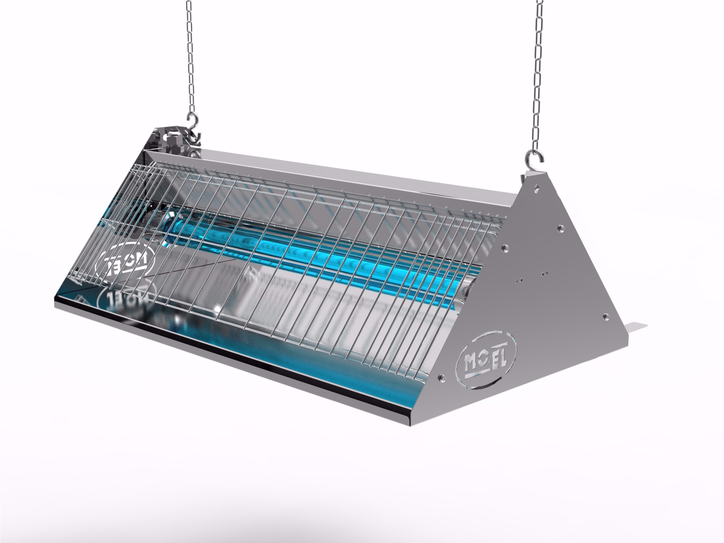 Lampa Owadobójcza Lepowa Mo-el ze stali nierdzewnej 800m2 Haccp IP65 2x40W