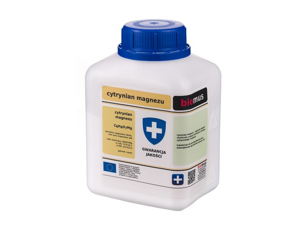 

Cytrynian Magnezu czysty 100% Biomus 100g