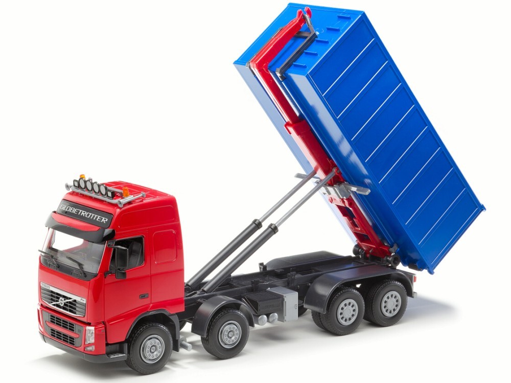 Volvo Fh hákovník červený s kontejnerem Emek 20855