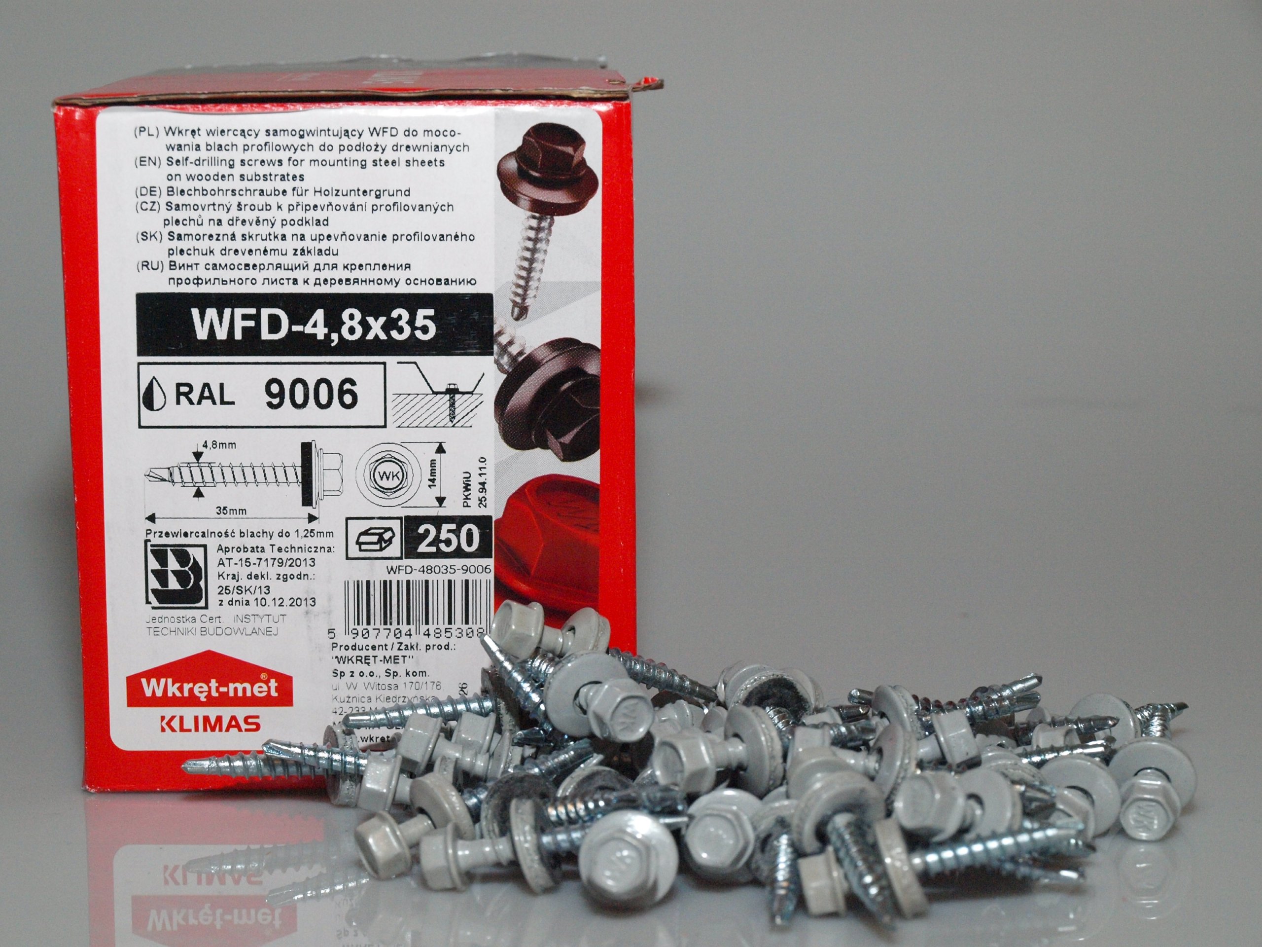

Wkręty Farmerskie Farmery 4.8x35 srebrny Ral 9006