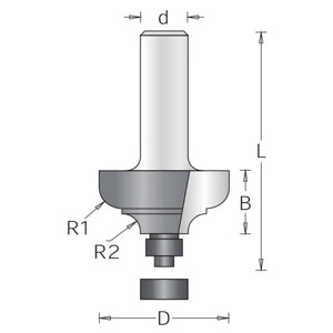 WOOD PECKER Frez profilowy D=22 B=12 d=8 HRM0305