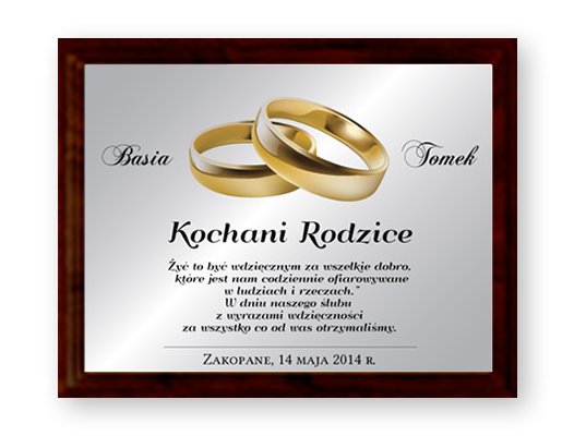 

Podziękowania dla Rodziców Podziękowanie Wesele !