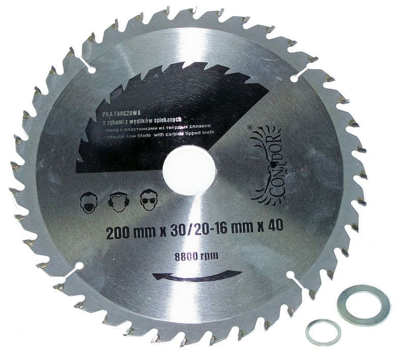 

Piła tarczowa z zębami z węglików 200 mm 60 zębów