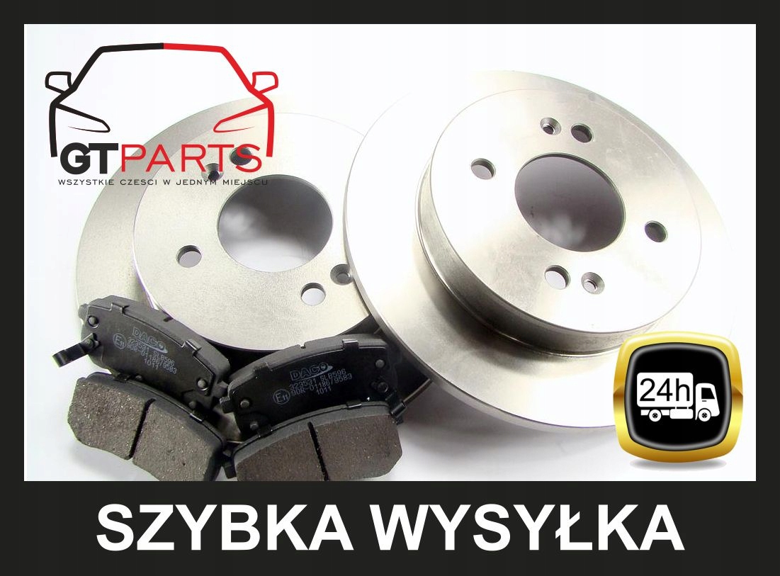 Тормозні диски x2 + колодки Tył HYUNDAI i10 KIA PICANTO Виробник запчастини GT - Parts foto 0