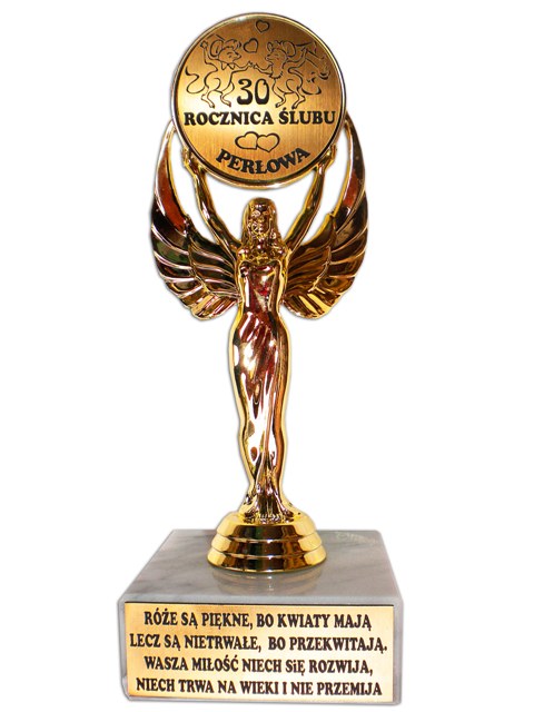 

Statuetka 30 Rocznica Ślubu Duża marmur