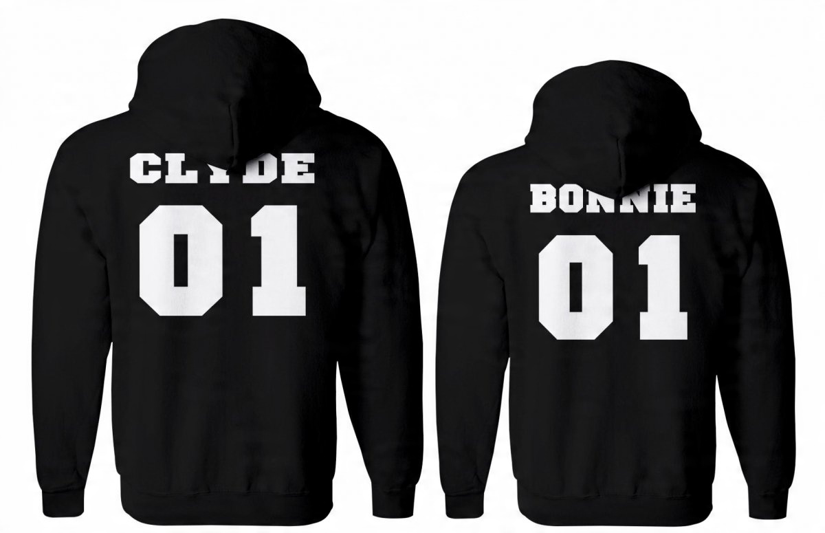

bluzy dla par z kapturem Bonnie i Clyde roz.S
