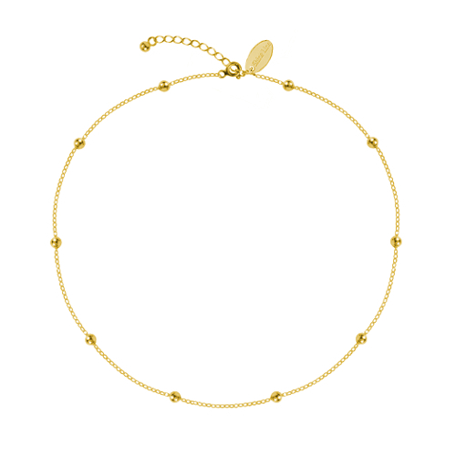 

Choker łańcuszek pozłacany z kulkami Shine Line