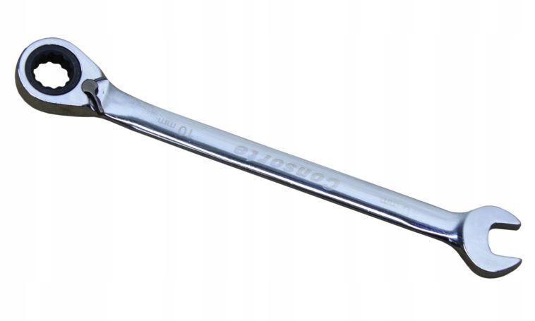 

Klucz płasko-oczkowy z grzechotką 10mm Crv 6140