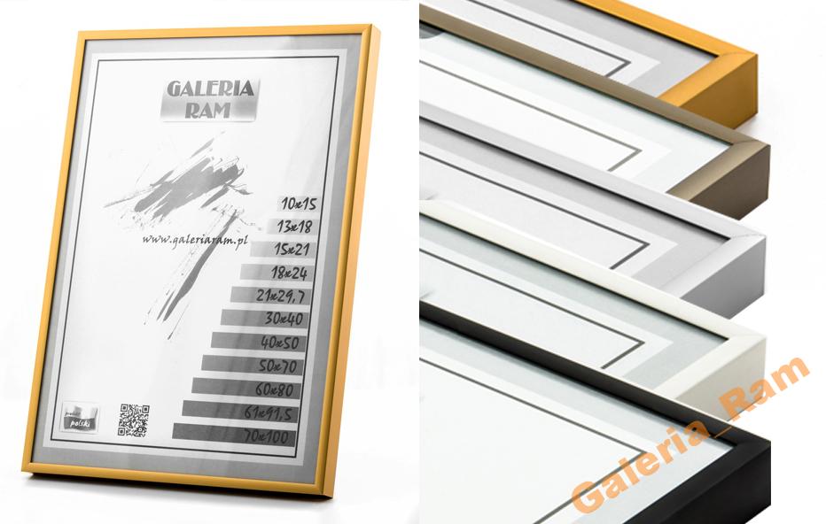 Rama,ramka ALUMINIOWA A2 42x59,4 plexi ANTYREFLEKS