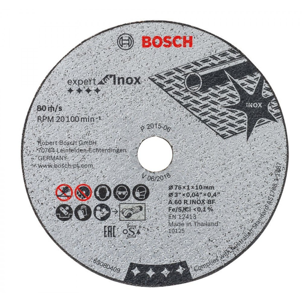 

Bosch Tarcza do cięcia stali Inox 76 mm Gws 10,8