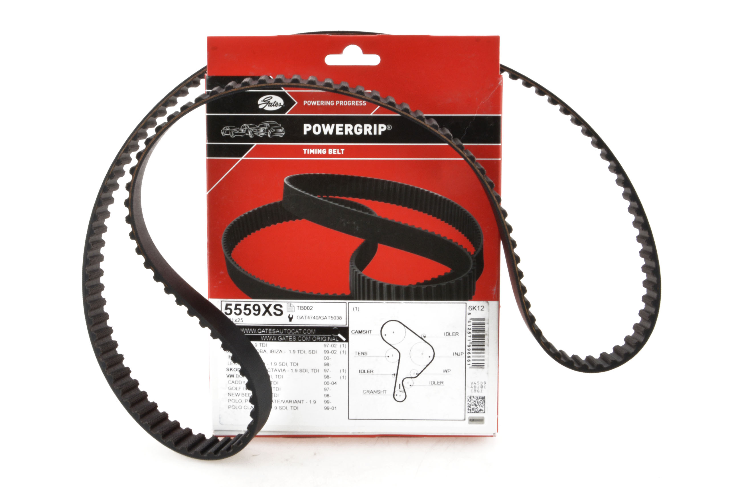 5559XS - РЕМІНЬ ГРМ GATES SKODA FABIA OCTAVIA 1.9 TDI