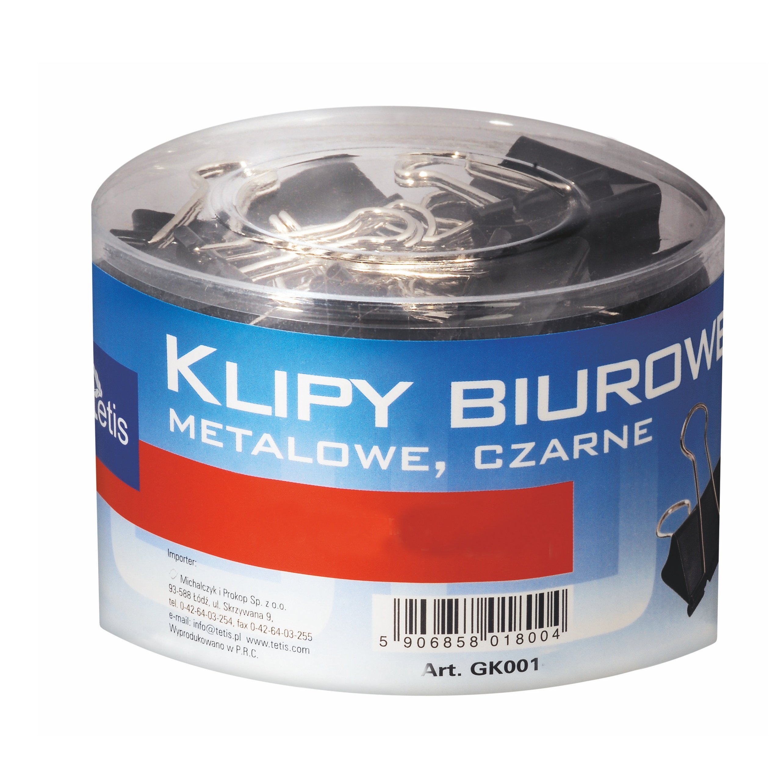 

Klip klipy biurowe Tetis 25mm 48szt. w pojemniczku