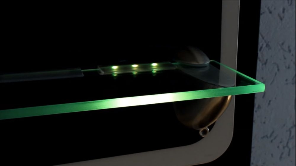 Oświetlenie LED RGB do półek szklanych 2-punktowe Moc 1.2 W