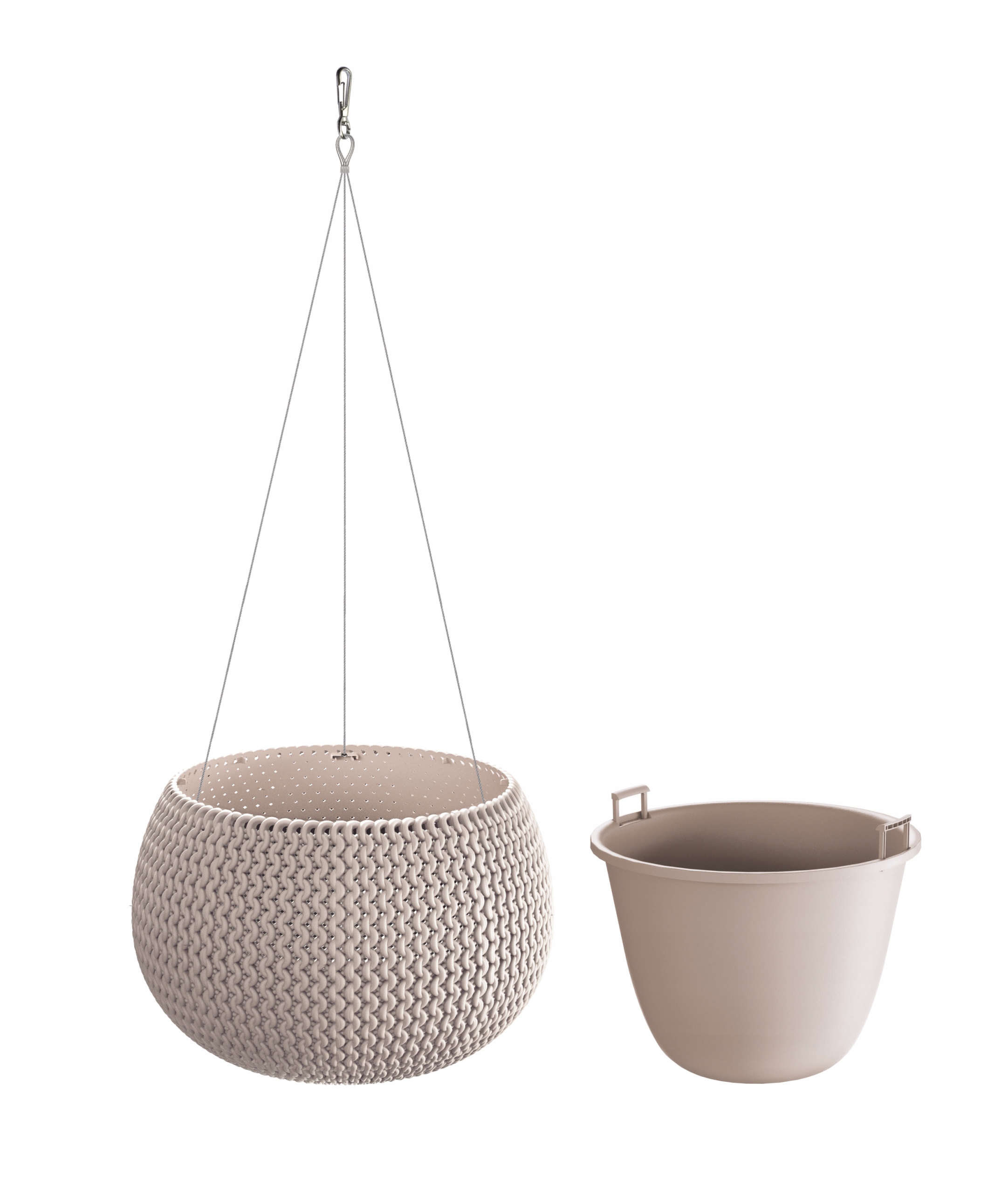 

Wisząca doniczka pleciona +wkład Splofy DKSP290WS