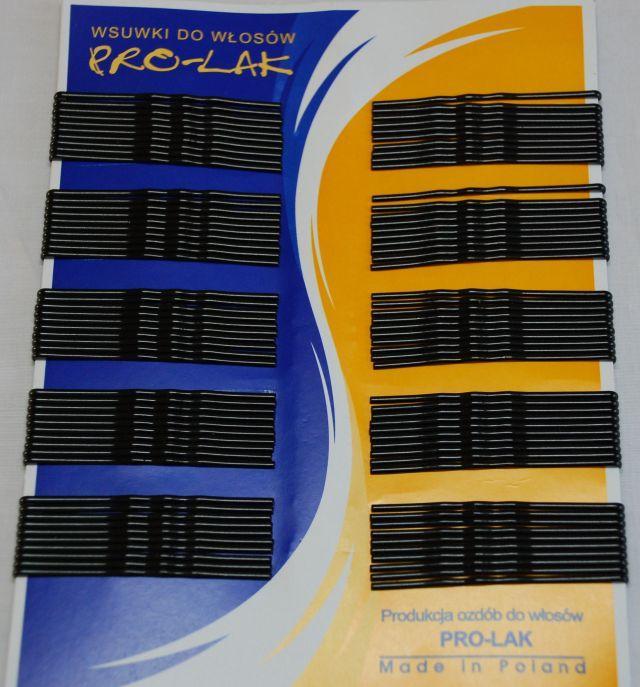 НЕВИДИМКИ ДЛЯ ВОЛОС ЧЕРНЫЕ 100 шт PROLAK ПОЛЬША