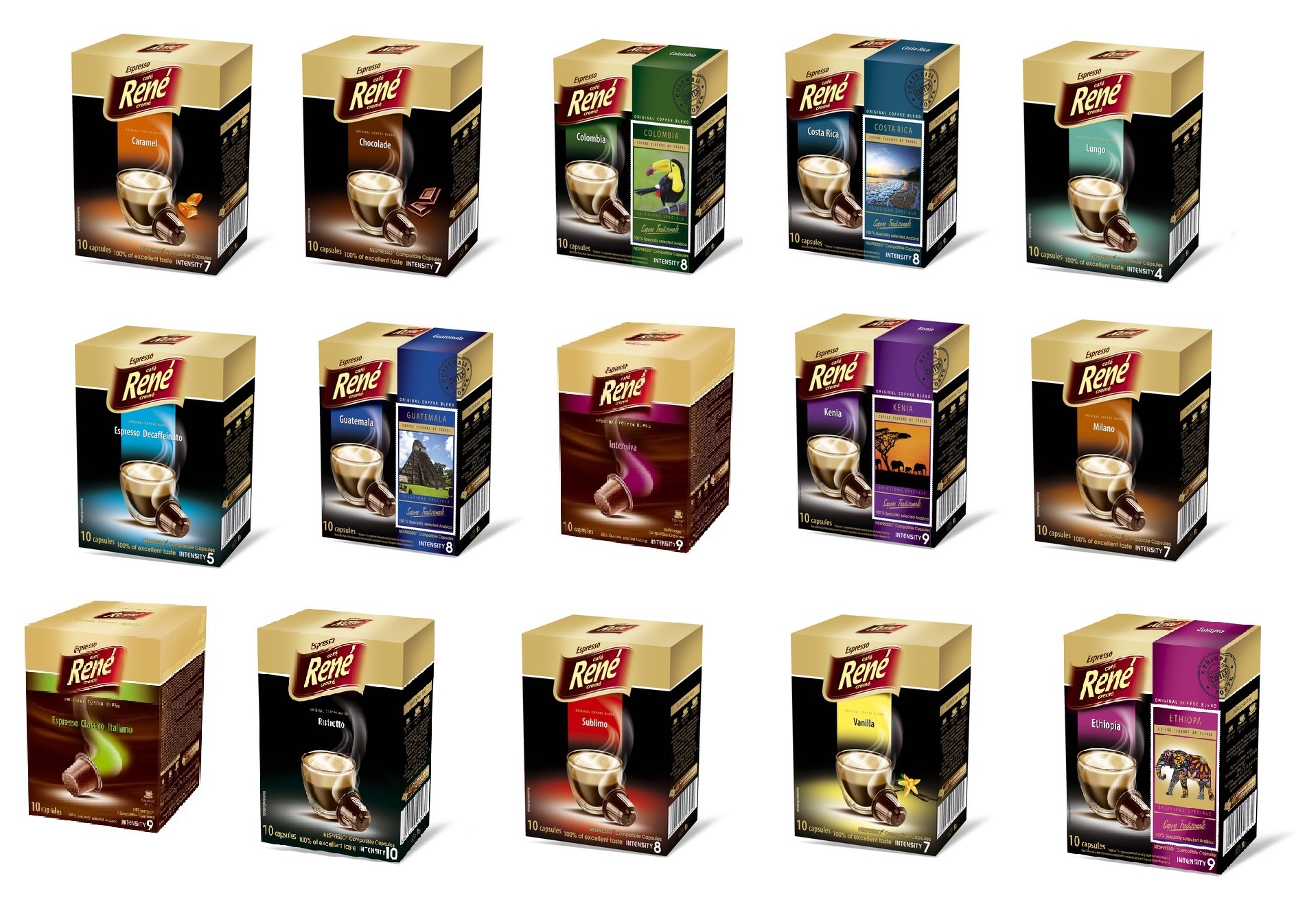 RENE KAPSU KI NESPRESSO 50 SZTUK 11 SMAK W WYB R 4841318328