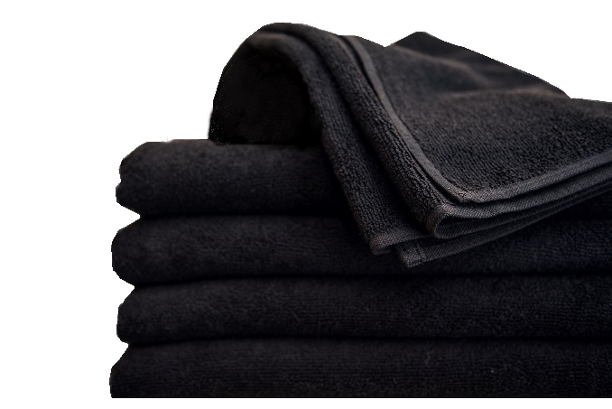 Set uterákov, osušiek - Luxusný čierny uterák 50x90 cm bavlna Terry