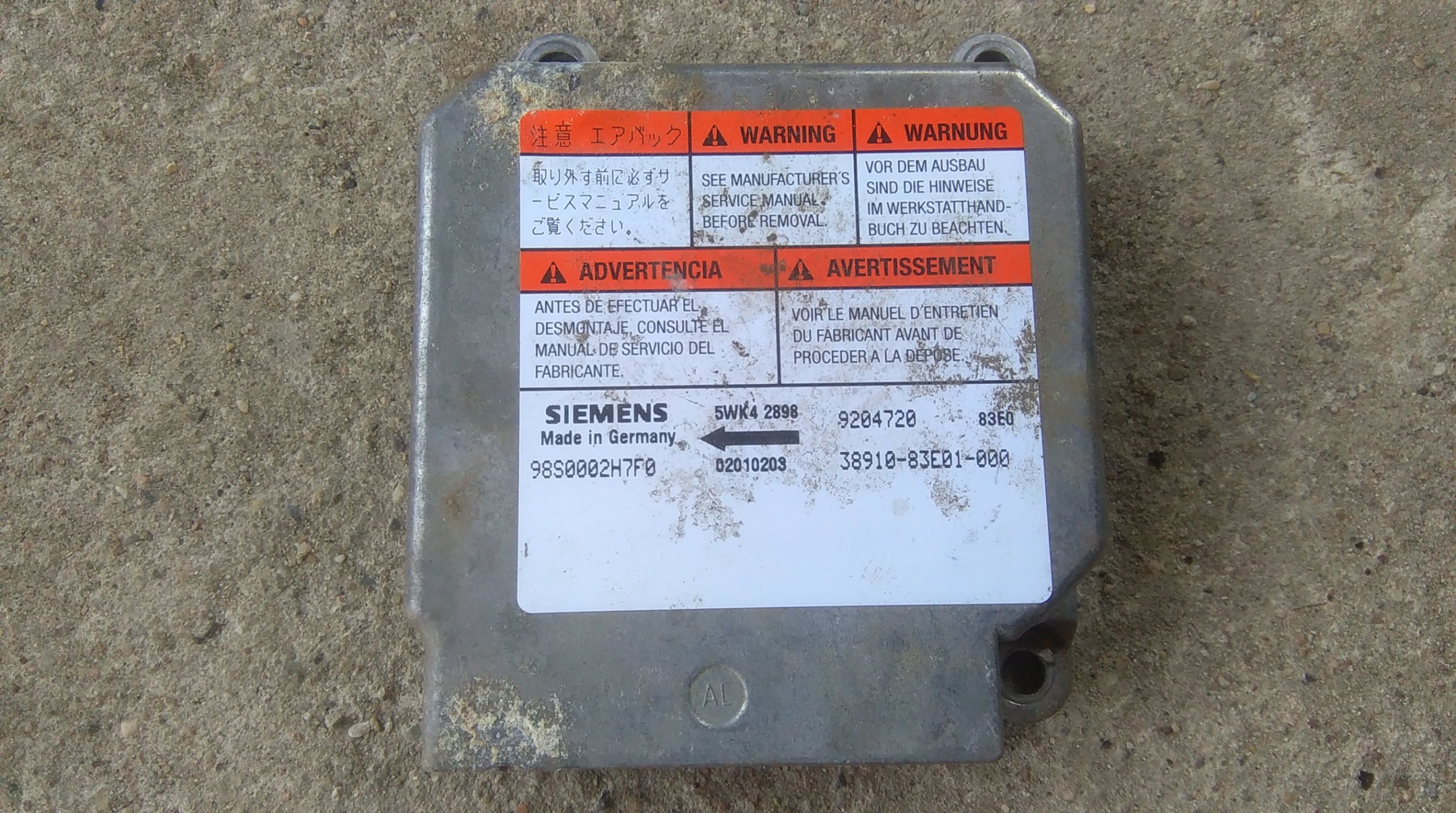 suzuki WAGON R+ 00-06 подушек безопасности