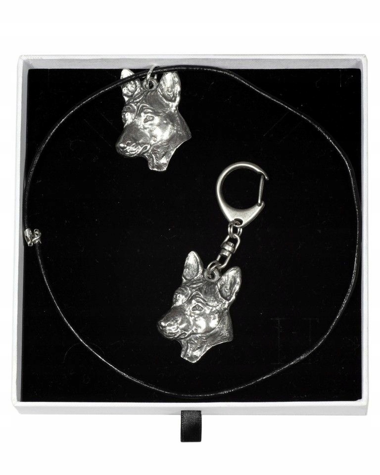 

Basenji Naszyjnik i Brelok w pudełku