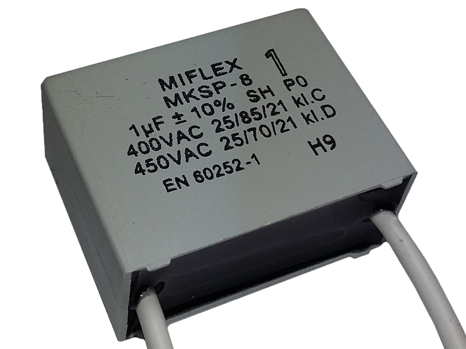 

Kondensator silnikowy Miflex 1uF 400V/450V MKSP-8