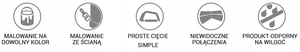 Listwa oświetleniowa LGG-14 Creativa pod LED Materiał polistyren