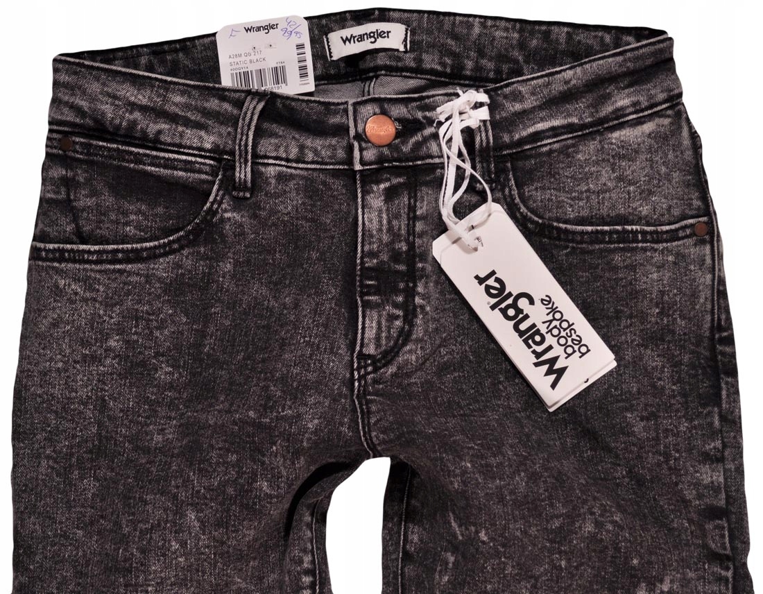 Wrangler kalhoty Jeans šedé Skinny Crop W28 L32