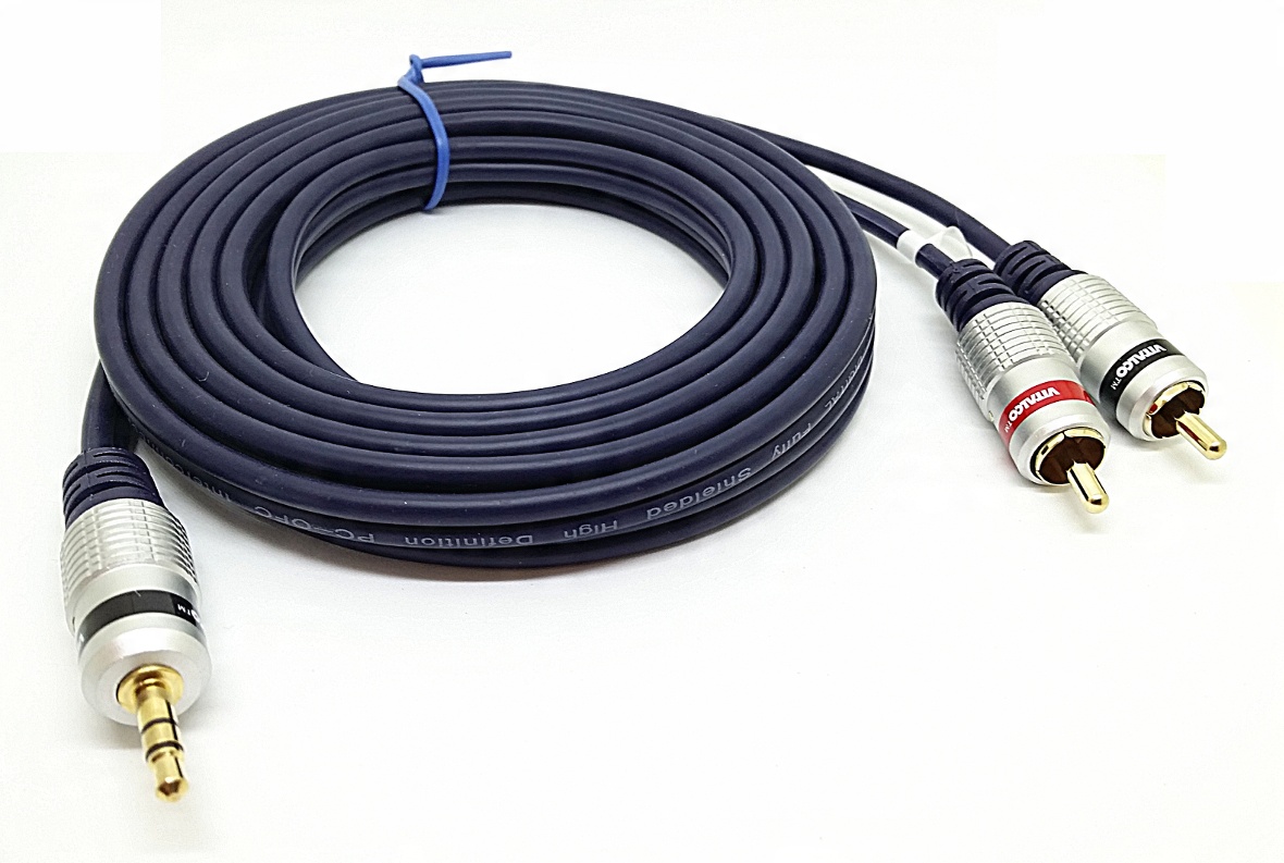 

Przyłącze kabel Chinch 2x Rca na Jack 3.5mm 1,5m