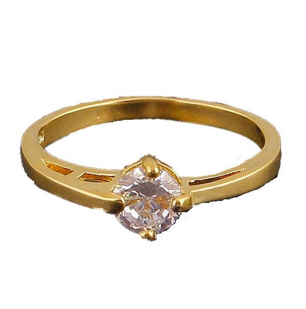 

Złoty pierścionek Swarovski elegancki -50%