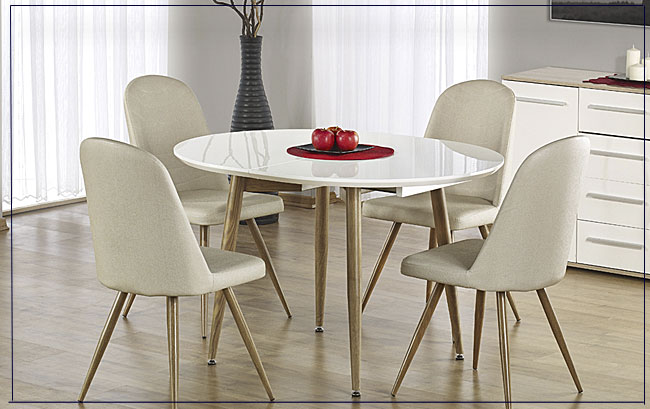 == Duży Stół ROZKŁADANY 120-200cm Biały DĄB SONOMA Kod producenta 4725