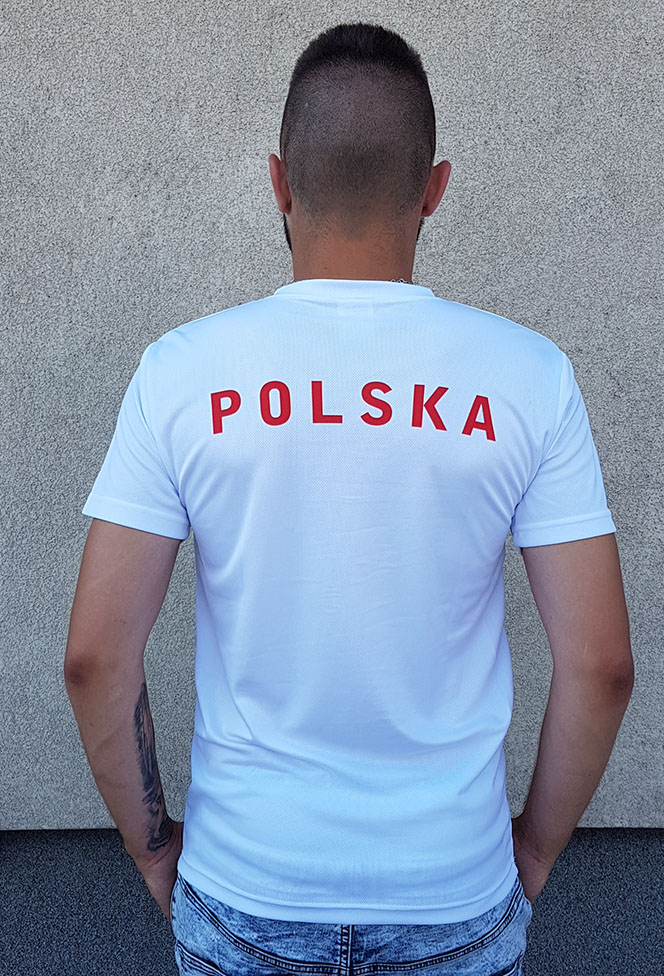 KOSZULKA KIBICA REPREZENTACJA POLSKI POLSKA r.XL Materiał dominujący poliester