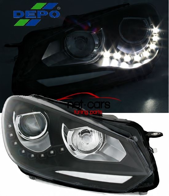 ФАРИ РЕФЛЕКТОРИ VW GOLF 6 DAYLINE LED DRLk0 H7