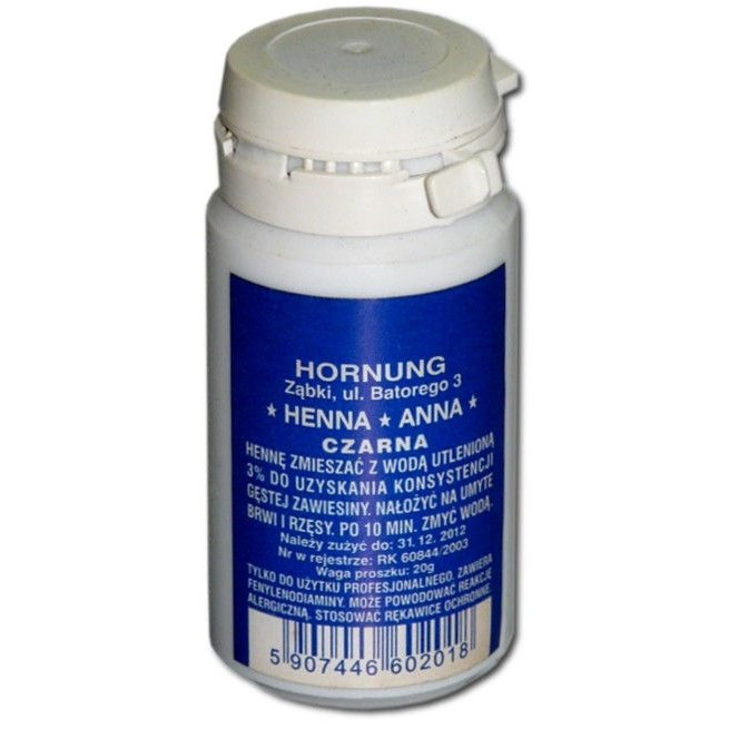 

Henna Proszkowa Czarna Anna Hornung 20g brwi rzęsy