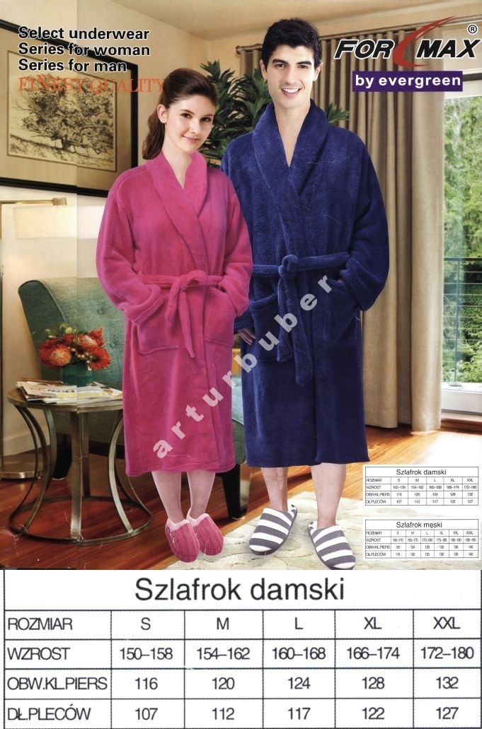 GRUBY MARKOWY SZLAFROK DAMSKI FOR-MAX L prezent Marka Inna marka