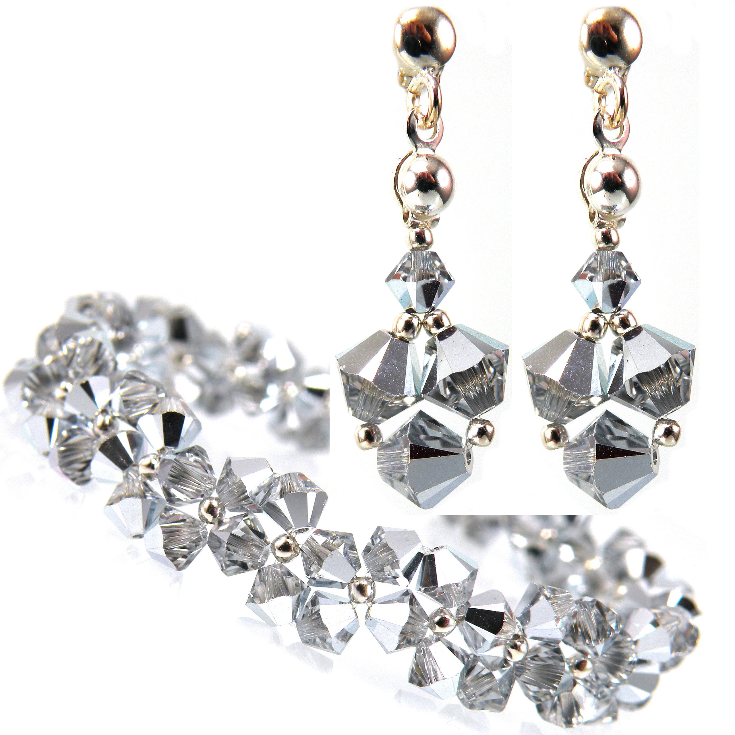 

Komplet Swarovski srebrny Cal delikatny
