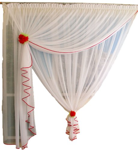 Mg Záclona Voál Obývací Pokoj Balkon 3 úchyty 400 cm Novinka