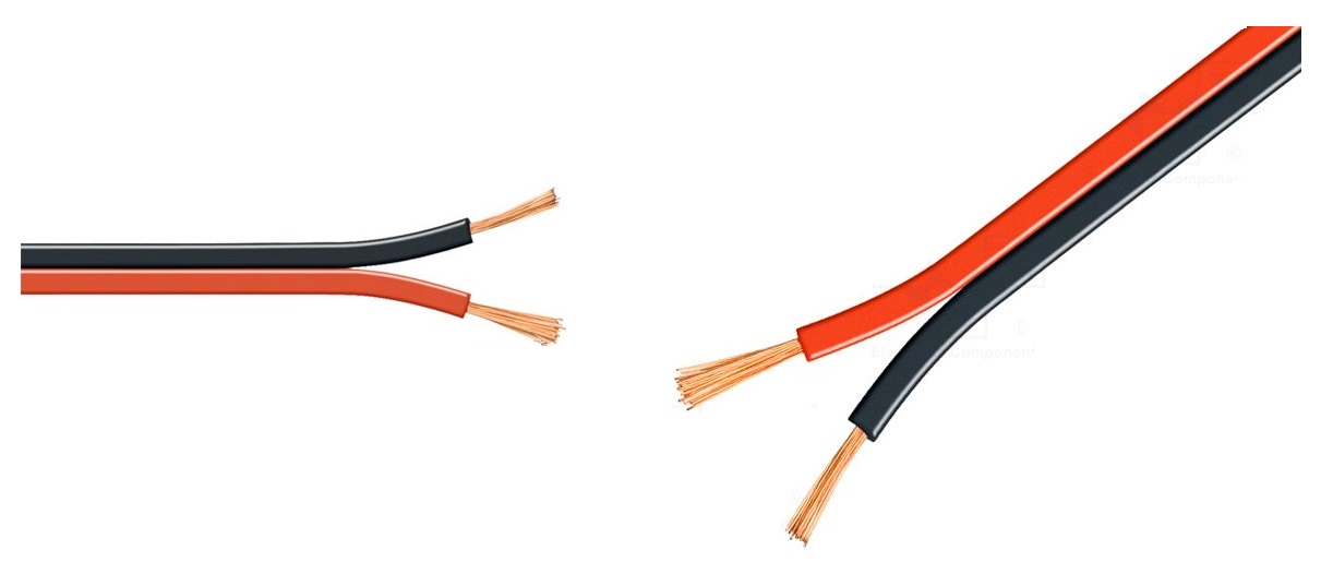 Cabletech - Przewód kabel głośnikowy CCA 2 x 2,5mm czarny-czerwony