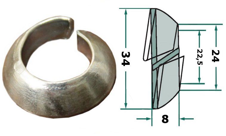 Podkładka sprężysta stożkowa do kół szpilek 22,5mm Numer katalogowy części 6277436117