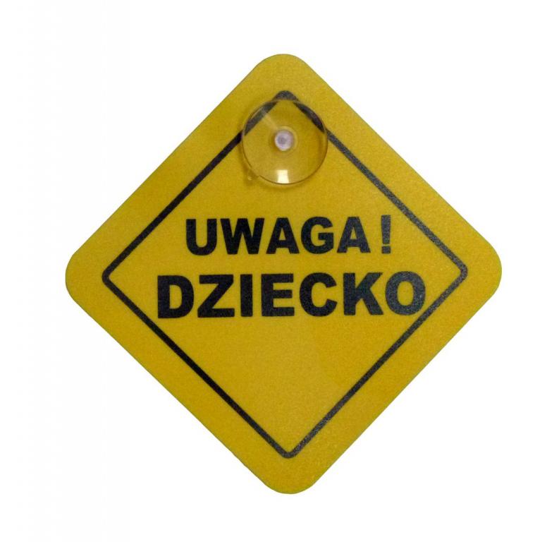 

Naklejka Przyssawka Uwaga Dziecko Samochód Baby