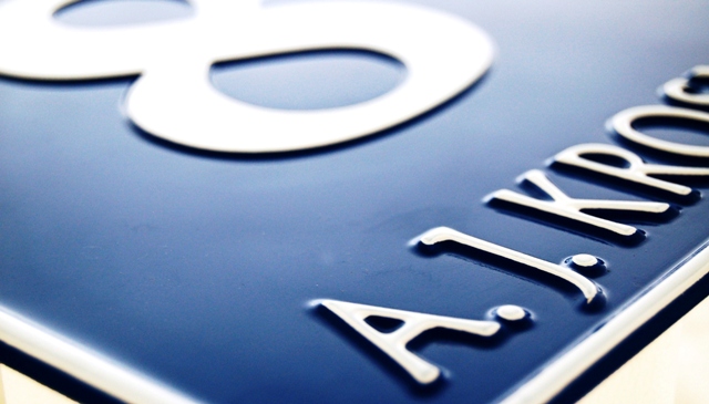 TABLICA POSESYJNA TŁOCZONA 29 x 23cm ALUMINIUM Kod producenta 1