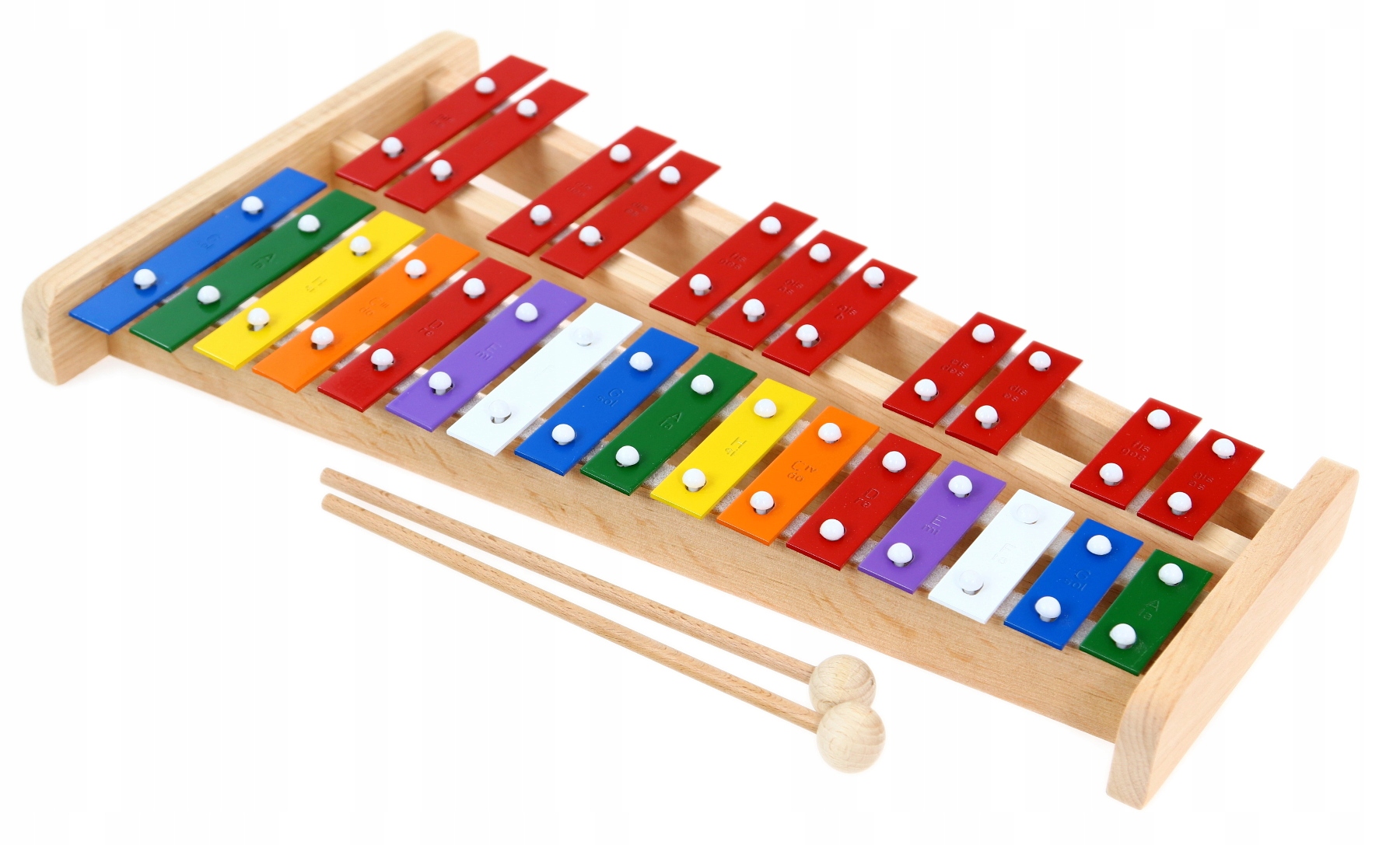 CYMBAŁKI 27 TONOWE Dzwonki Chromatyczne DREWNO KOL Rodzaj cymbałki