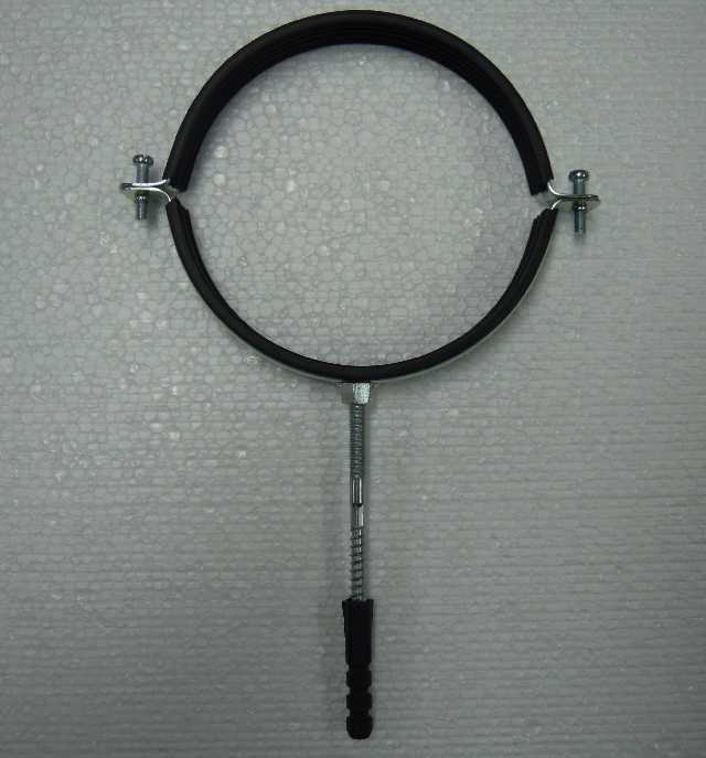 Uchwyt stalowy z gumą 6" 160mm pojedyńczy 172 Typ rura kanalizacyjna