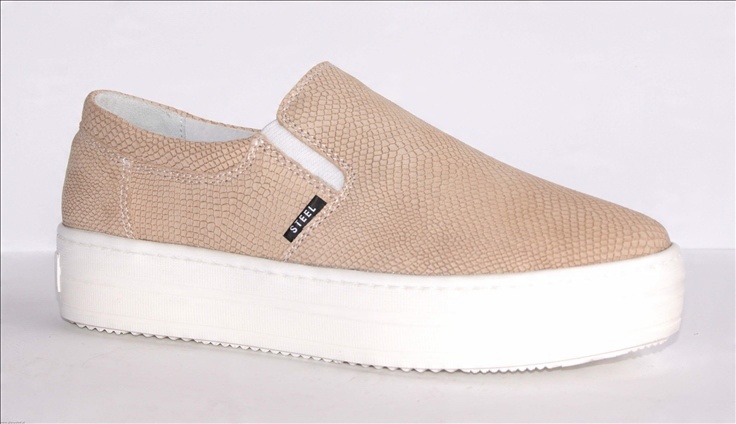 

Tenisówki Trampki Slip-on Skórzane Na Platformie