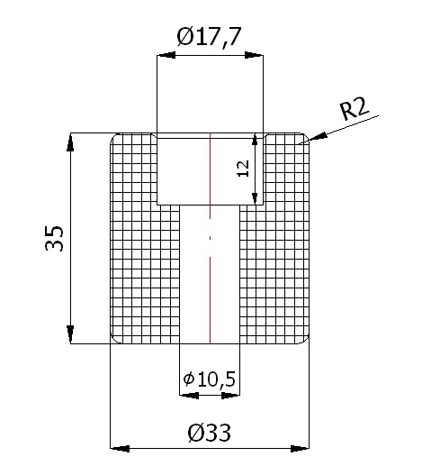 ROLKI BRAMOWE PODTRZYMUJĄCE fi 30 mm ROLKA BRAMOWA Kod producenta RB30Ś